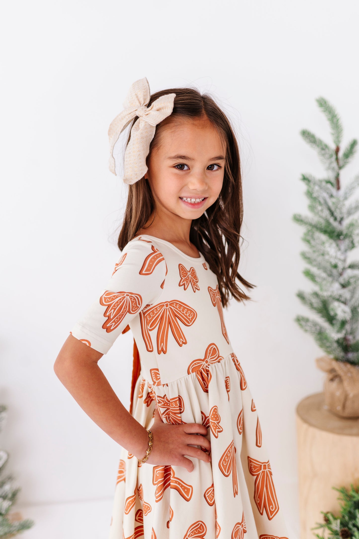 Gingerbread Bow | Scoop Back Dress