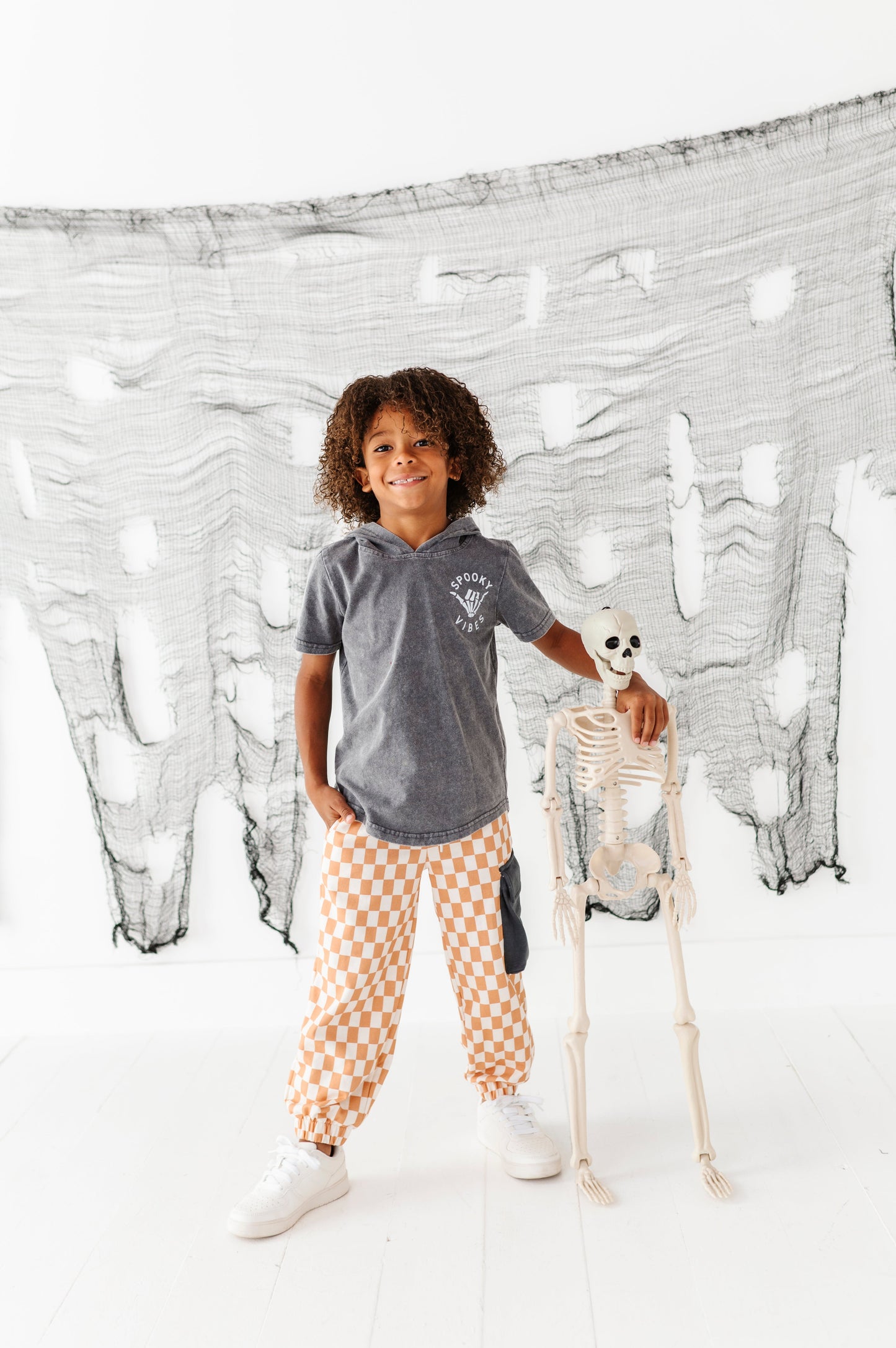 Taupe Check | CARGO JOGGERS