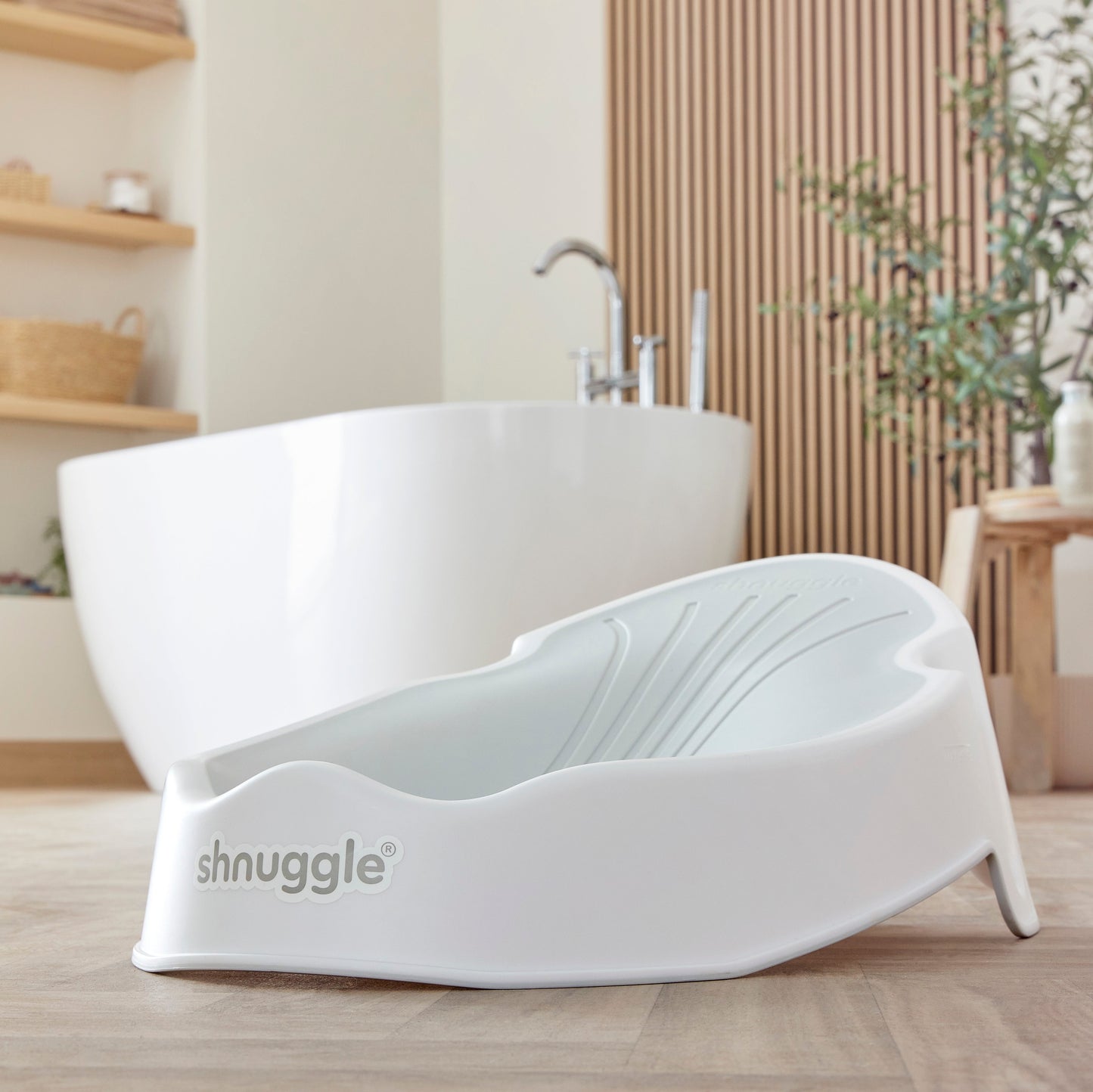 Shnuggle Newborn Baby Bath Support | Ergonomic, Non-Slip & Quick-Dry | From 0-6 months