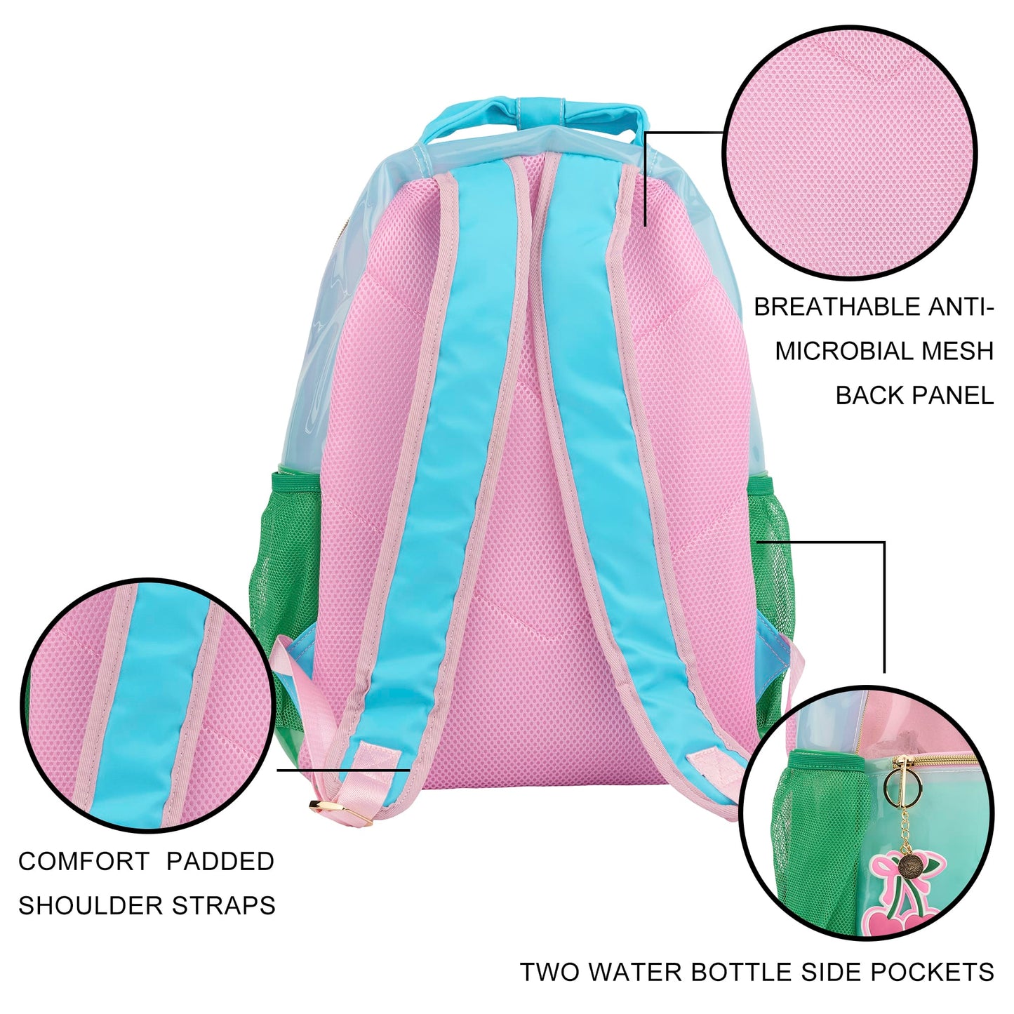 Clear Color Block Jelly Backpack