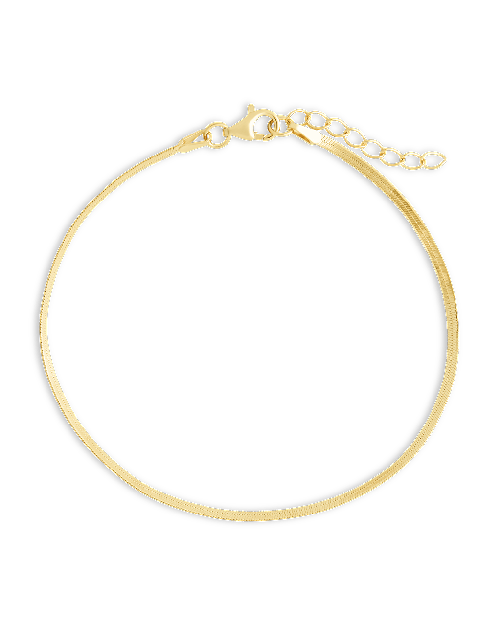 Sterling Silver Herringbone Chain Bracelet