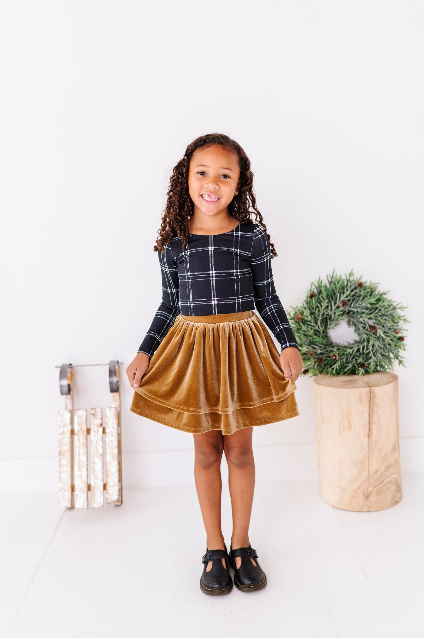 Carmel Velvet | 2-Tiered SKORT
