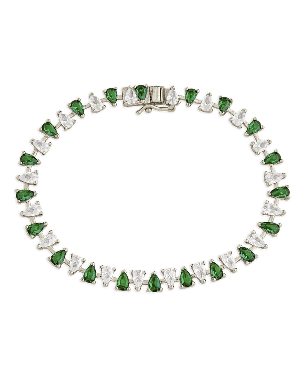 Emerald Pear Cut Tennis Bracelet