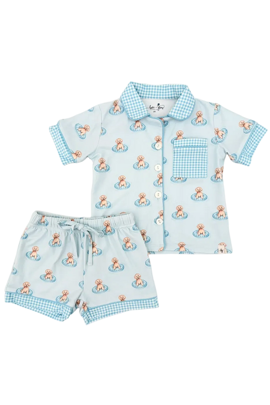 Blue Poolside Pups Comfort Set