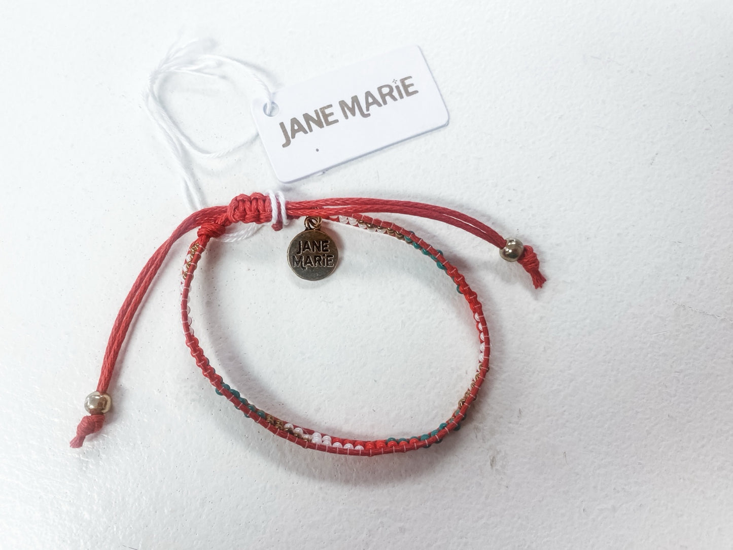 Holiday Stripe Beaded Bracelet – Red, Green & Gold Adjustable Wrap Bracelet