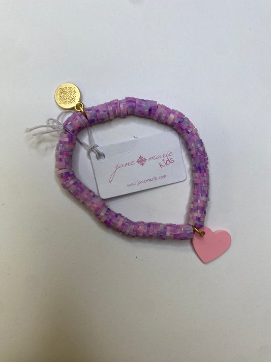 Purple Pink Heart Bracelet
