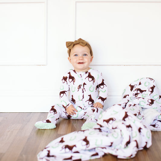 LUCKY Horse Footed Onesie