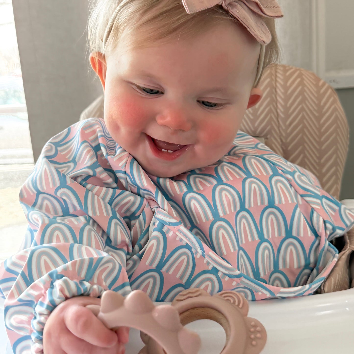 Garden Party Teether Collection - Silicone & Beechwood Sunshine