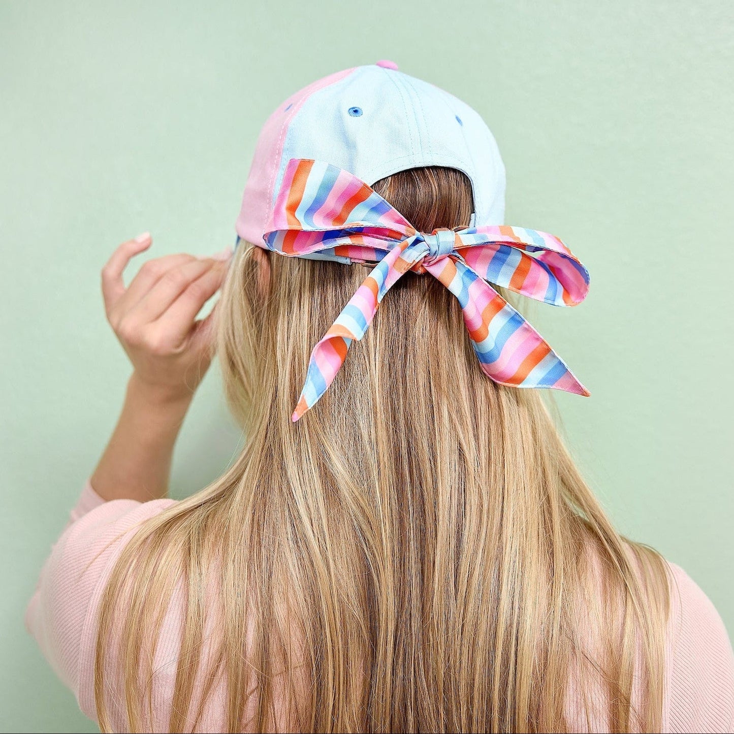Big Bow Energy Hat (Striped)