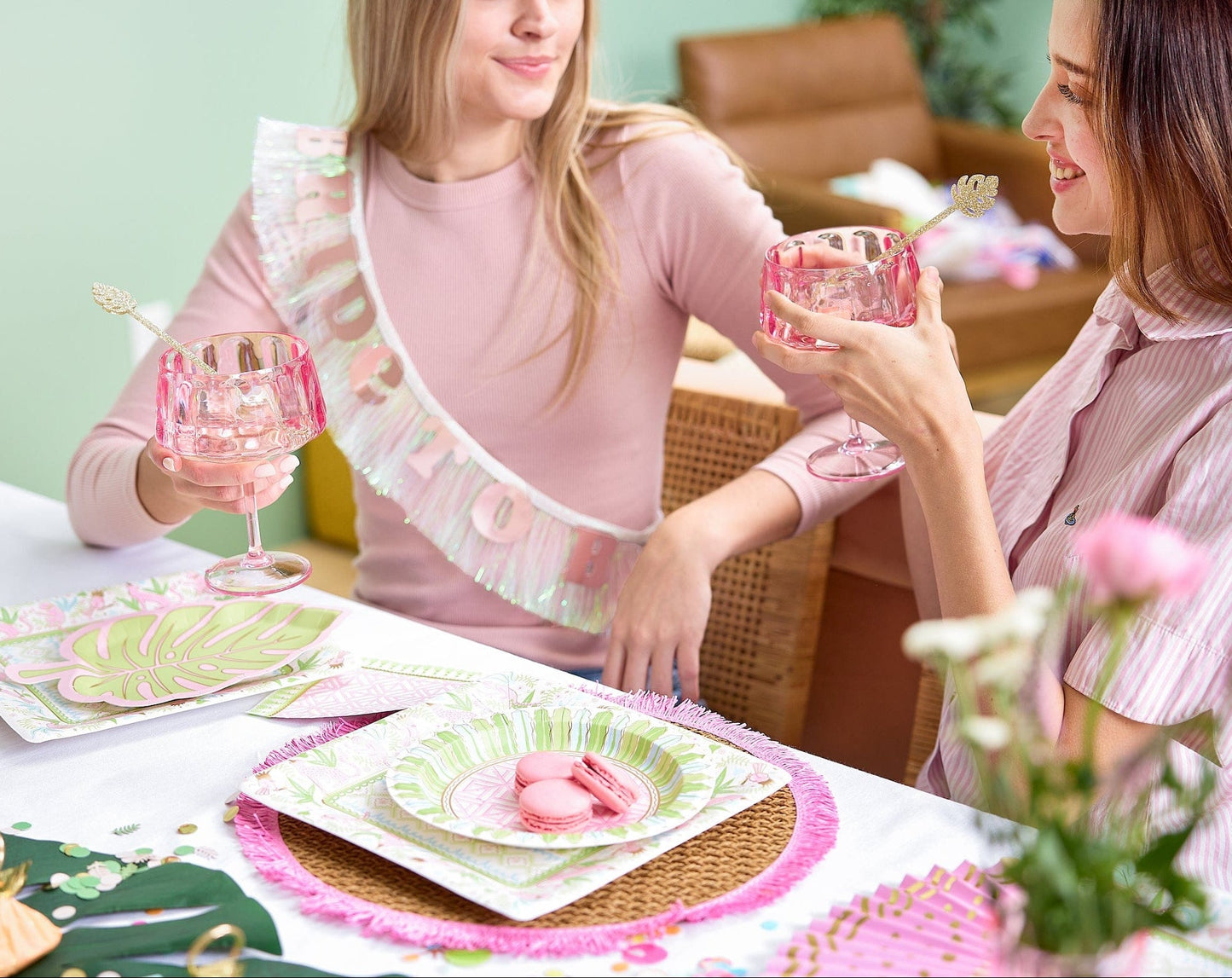 Pretty in Pink Reusable Coupe Glasses (set of 4)