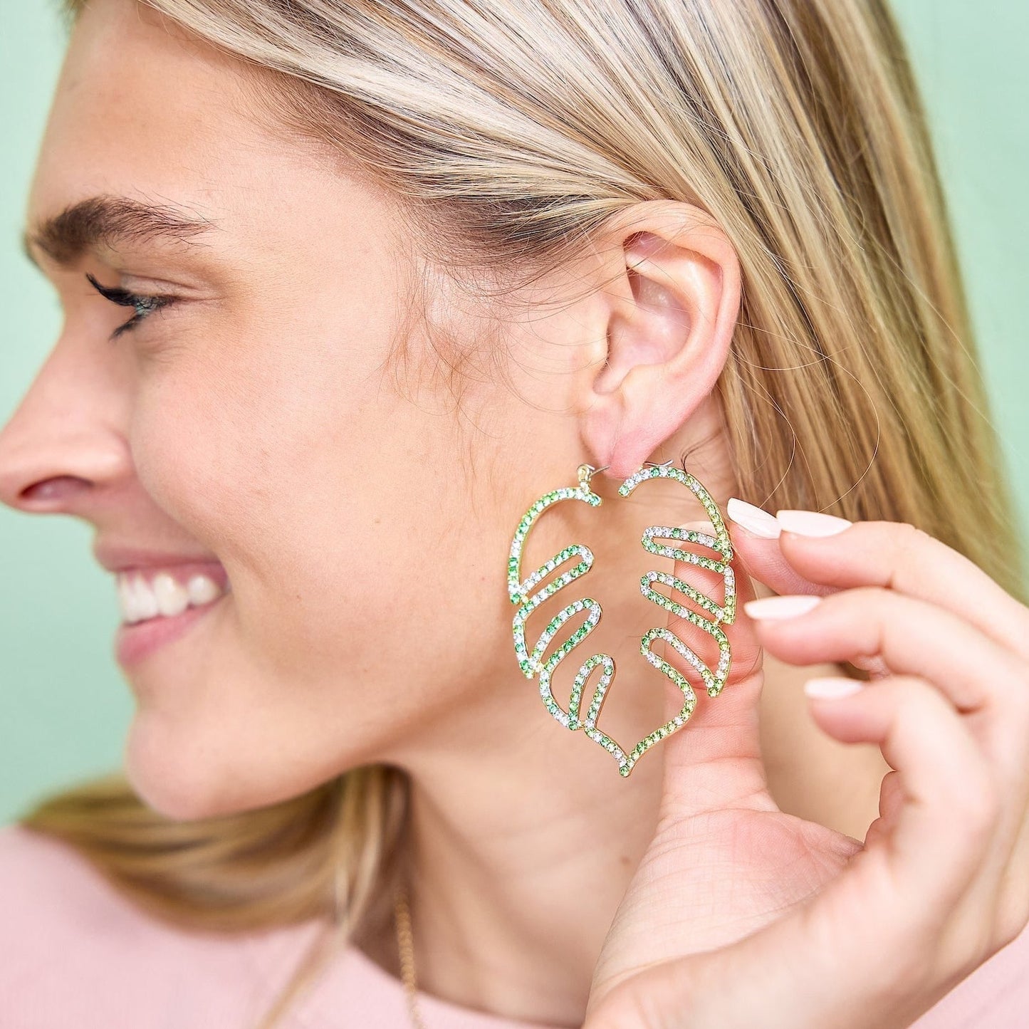 Palm Paradise Rhinestone Earrings