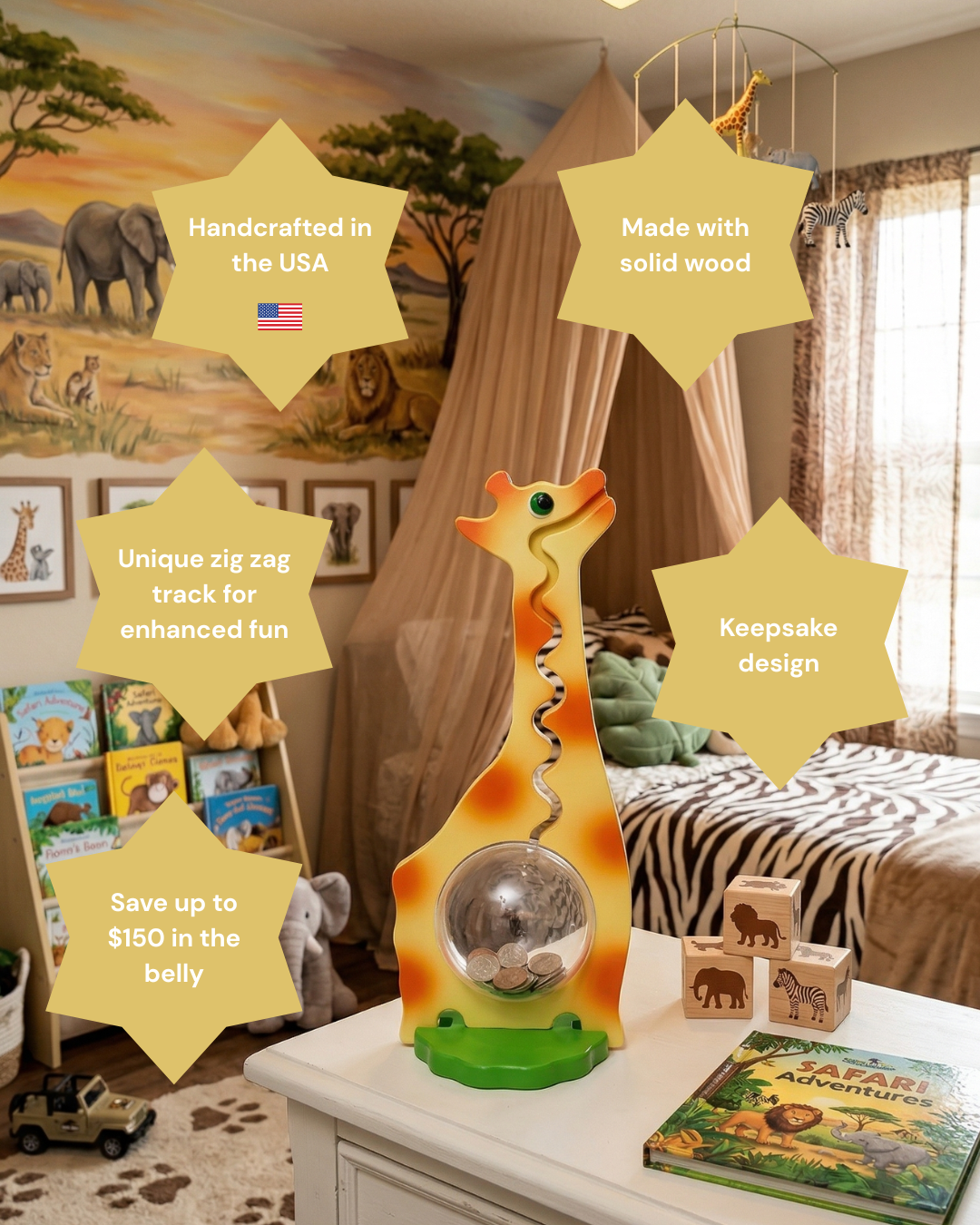 20" Orange & Yellow Giraffe