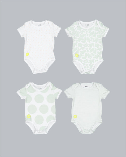 Baby Boy Short Sleeve 4pc Onesie Set
