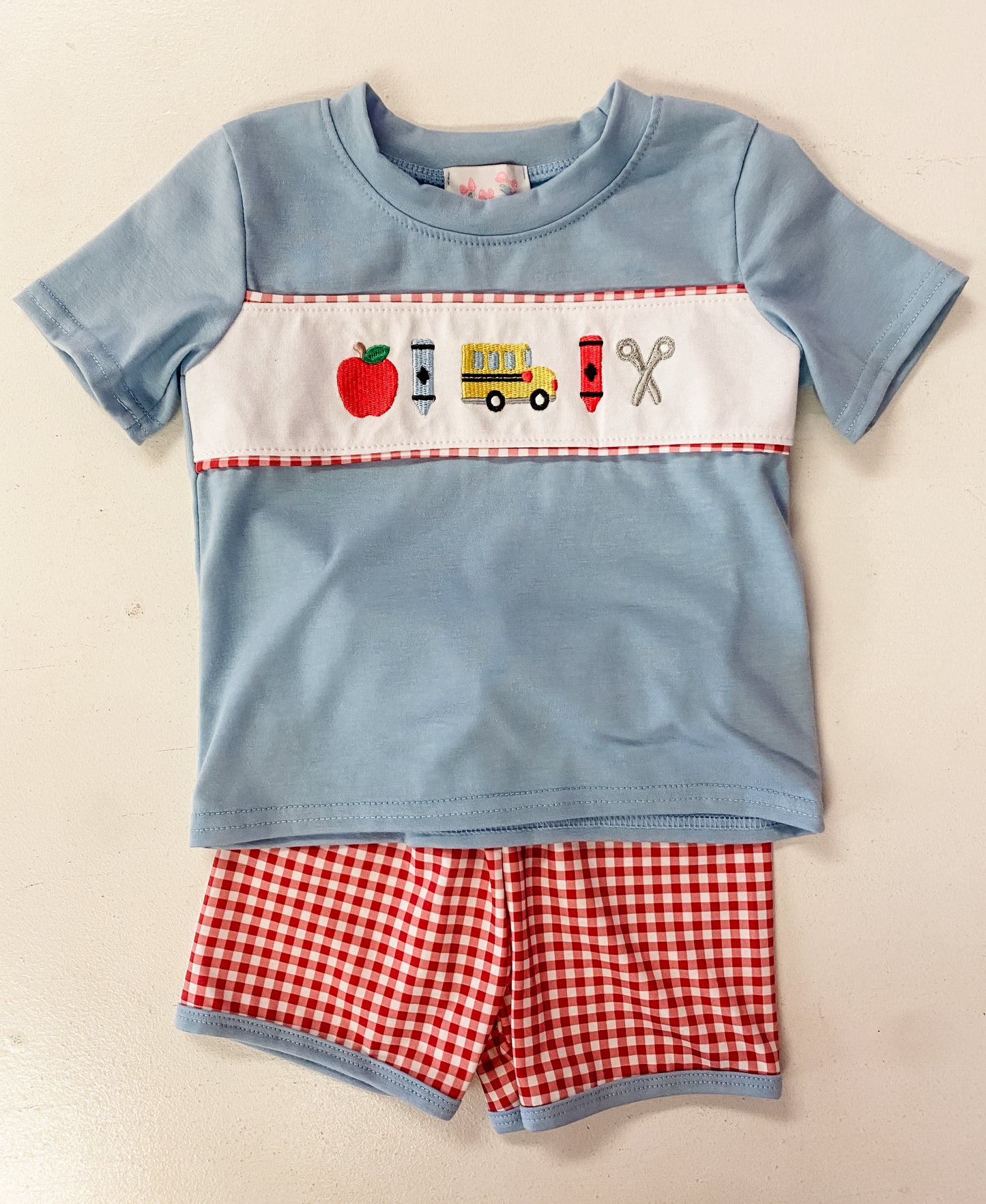 Back to School Swiss Dot Collection | Girls Dress, Girls Short Set & Boys Short Set | Bossier City, LA