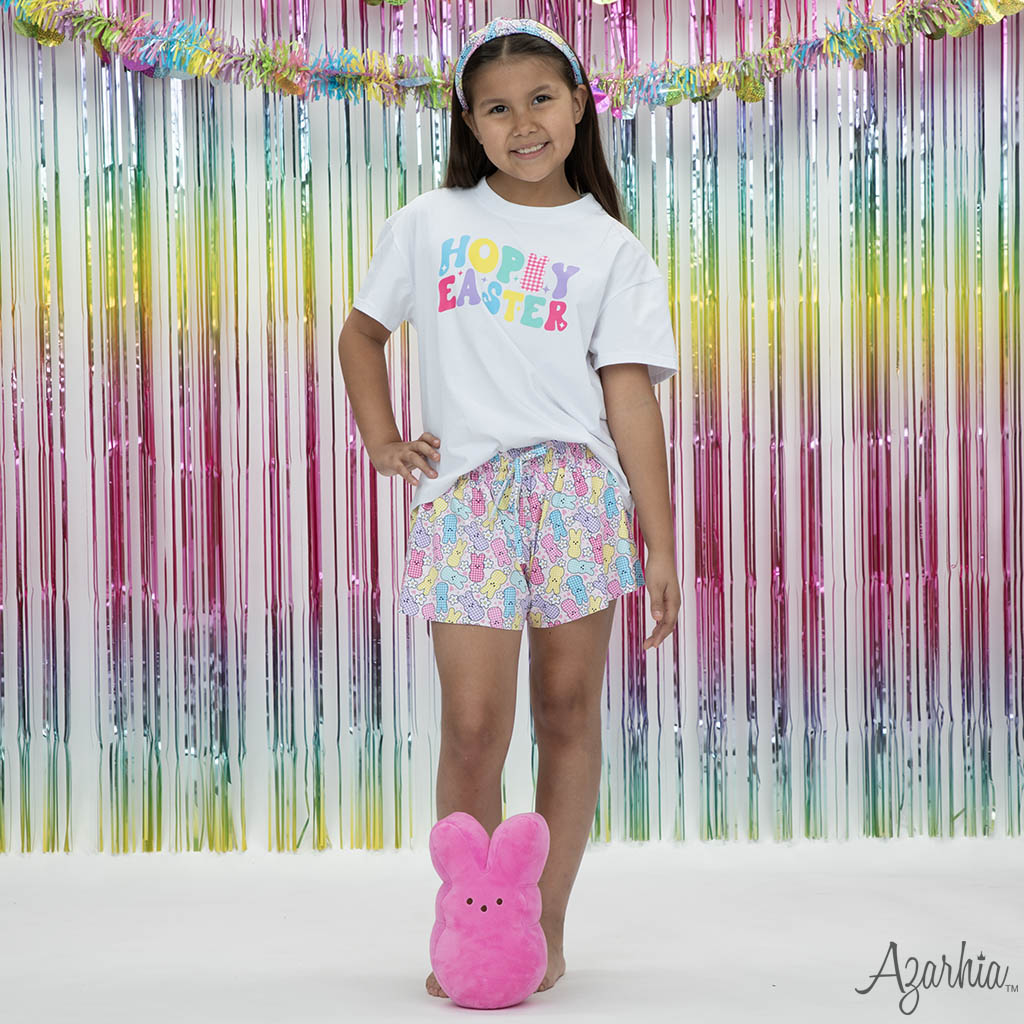Gingham Easter Bunny Top Knot Headband