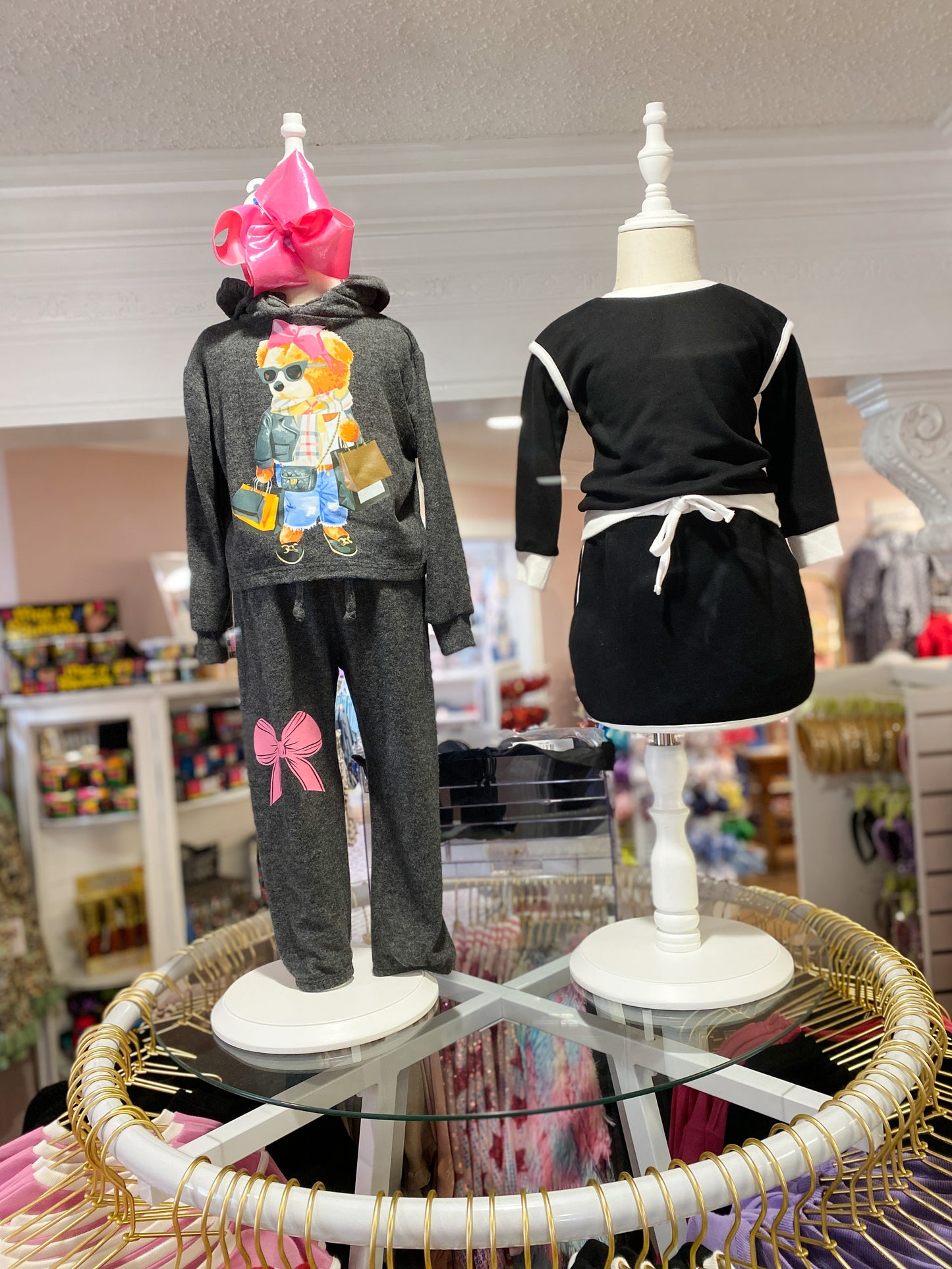 Skort Set – Black & White Trim Girls Outfit