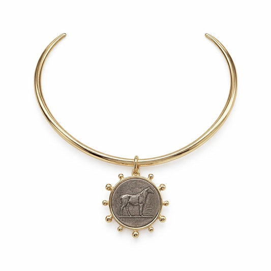 Horse Coin Necklace Cuff