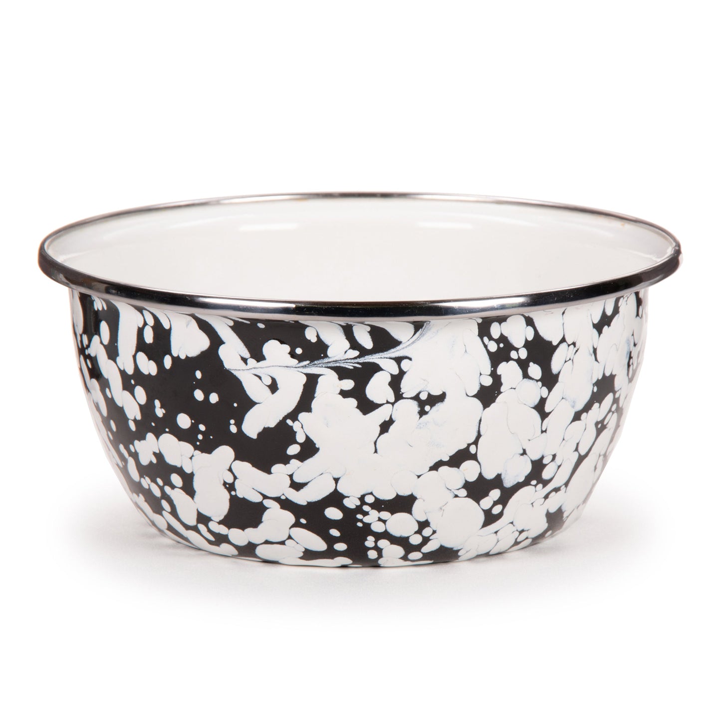 Black Swirl Salad Bowls - Set of 4, Black