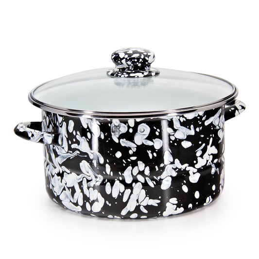 Black Swirl 6 Qt Stock Pot