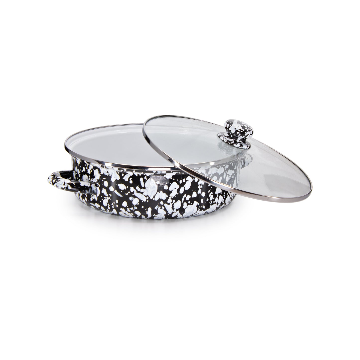 Black Swirl Small Saute Pan