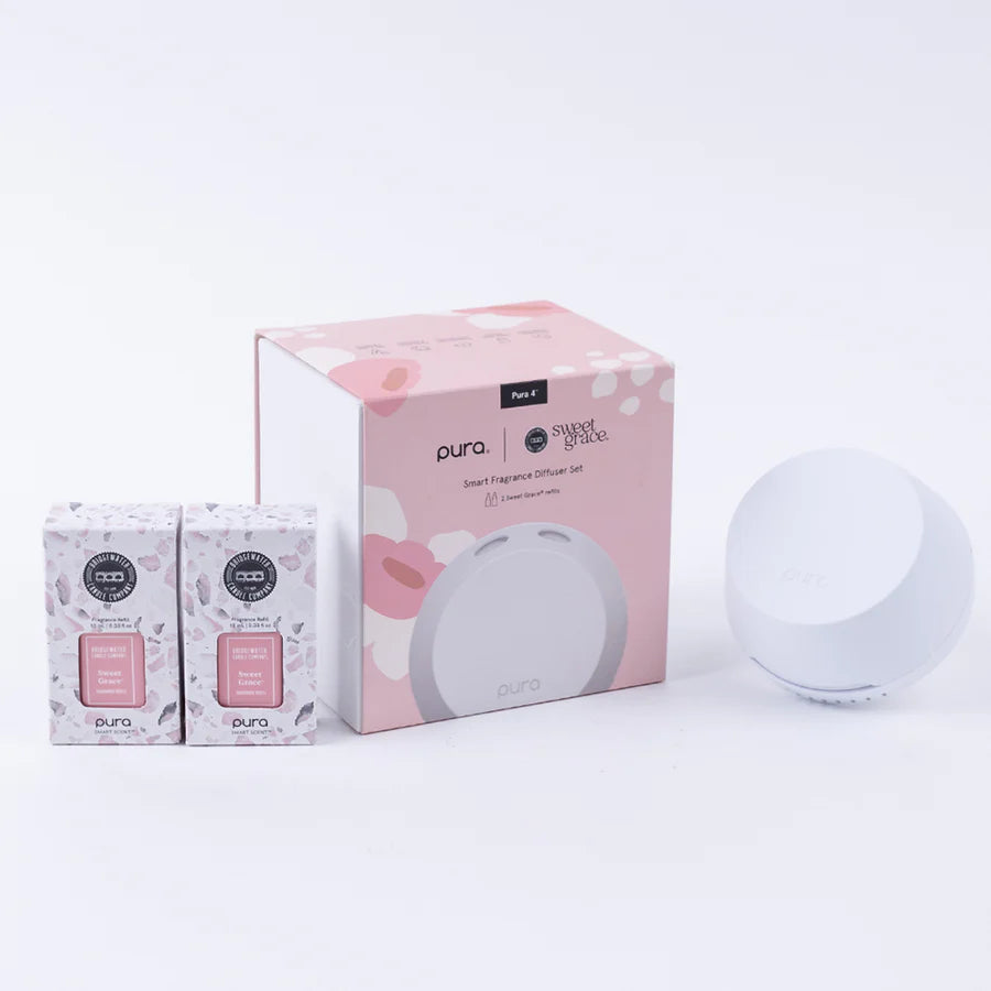 Pura + Bridgewater Sweet Grace Lover’s Kit – Smart Home Fragrance Diffuser Set