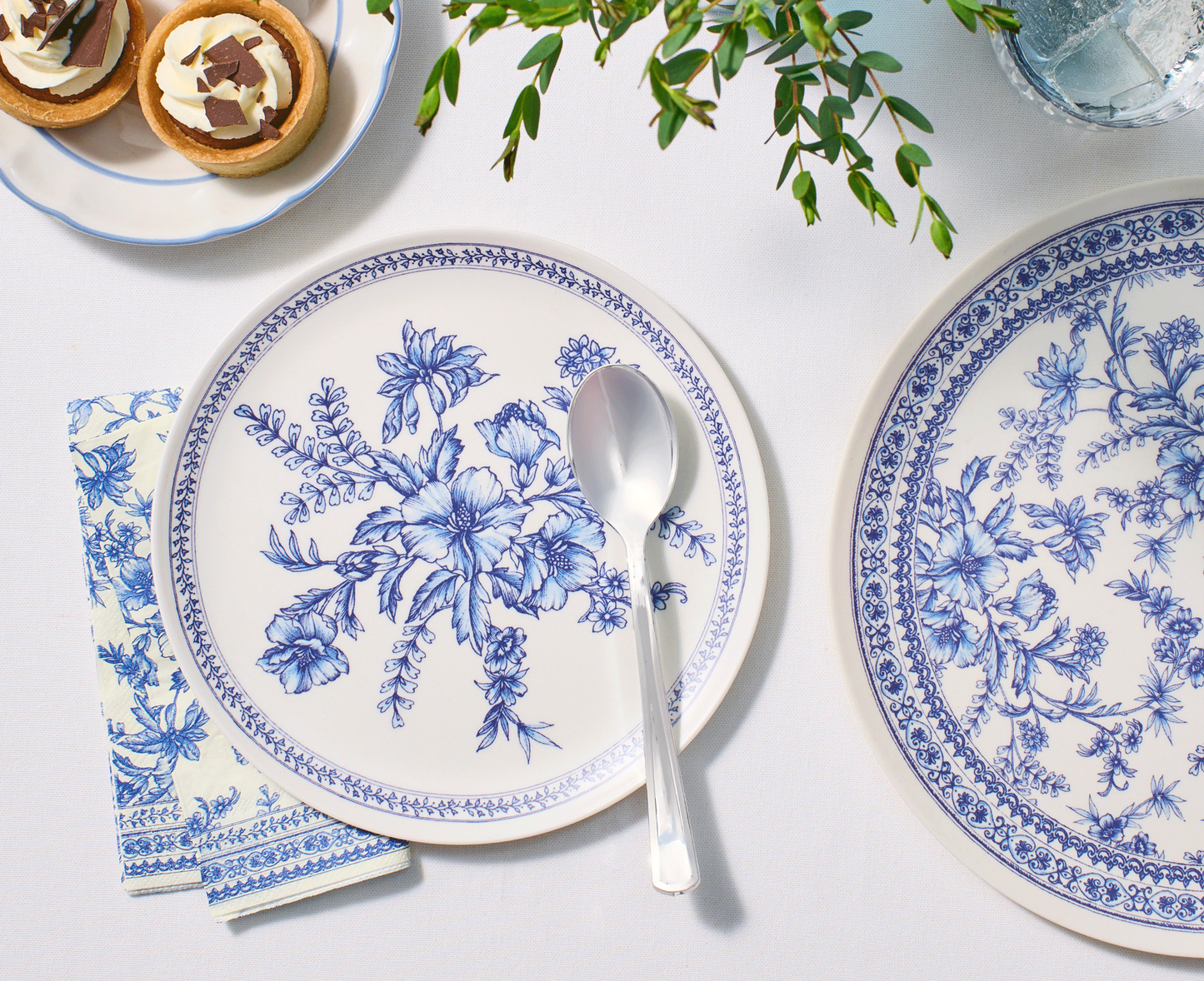 Bamboo Blue Toile Small Plates (Pack of 4)