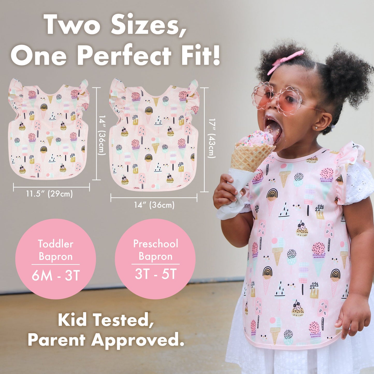 Pink Ice Cream Flutter Bapron