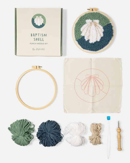 Baptism Shell Punch Needle Kit