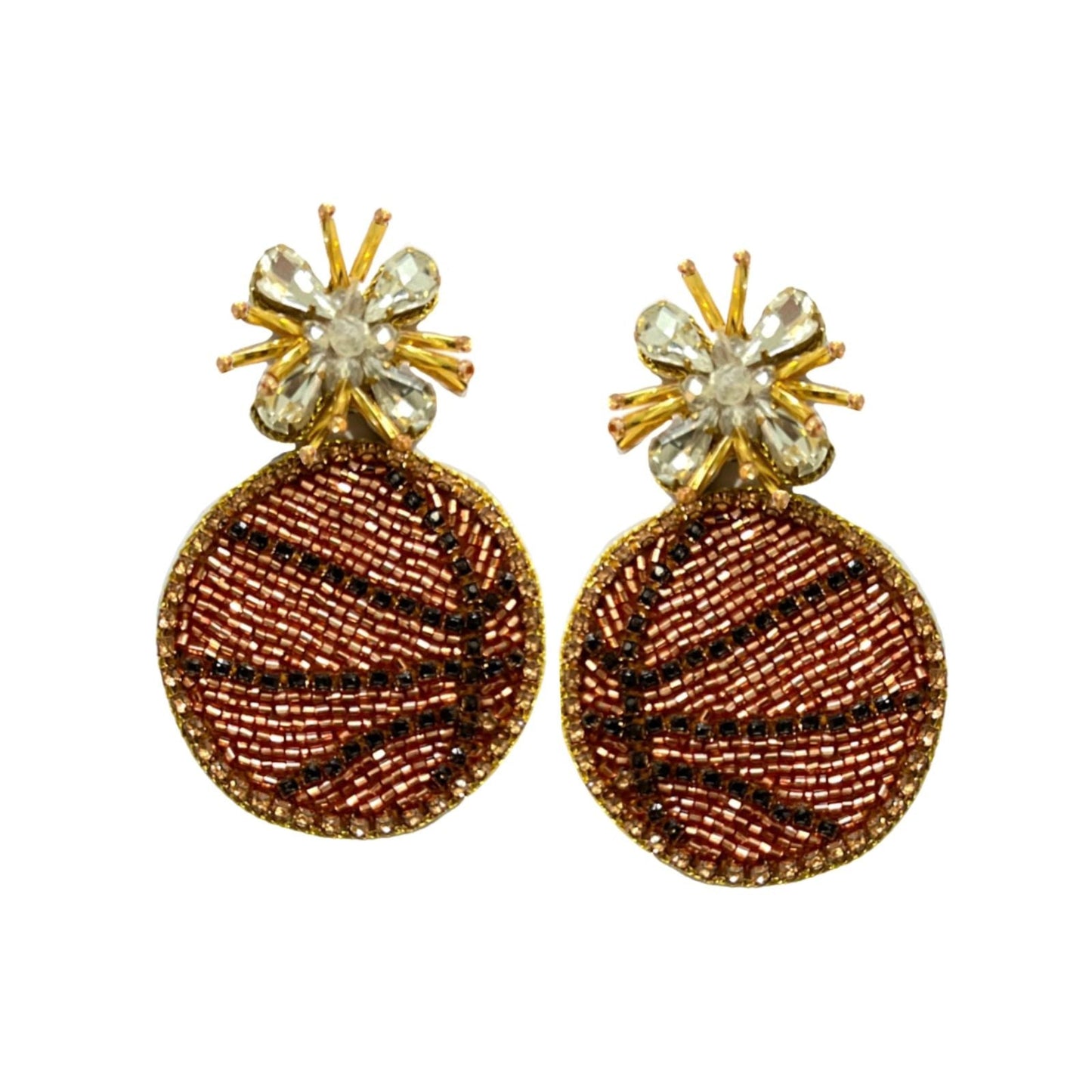 Fancy Basketball Earrings