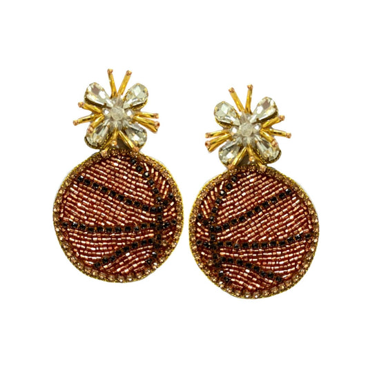 Fancy Basketball Earrings