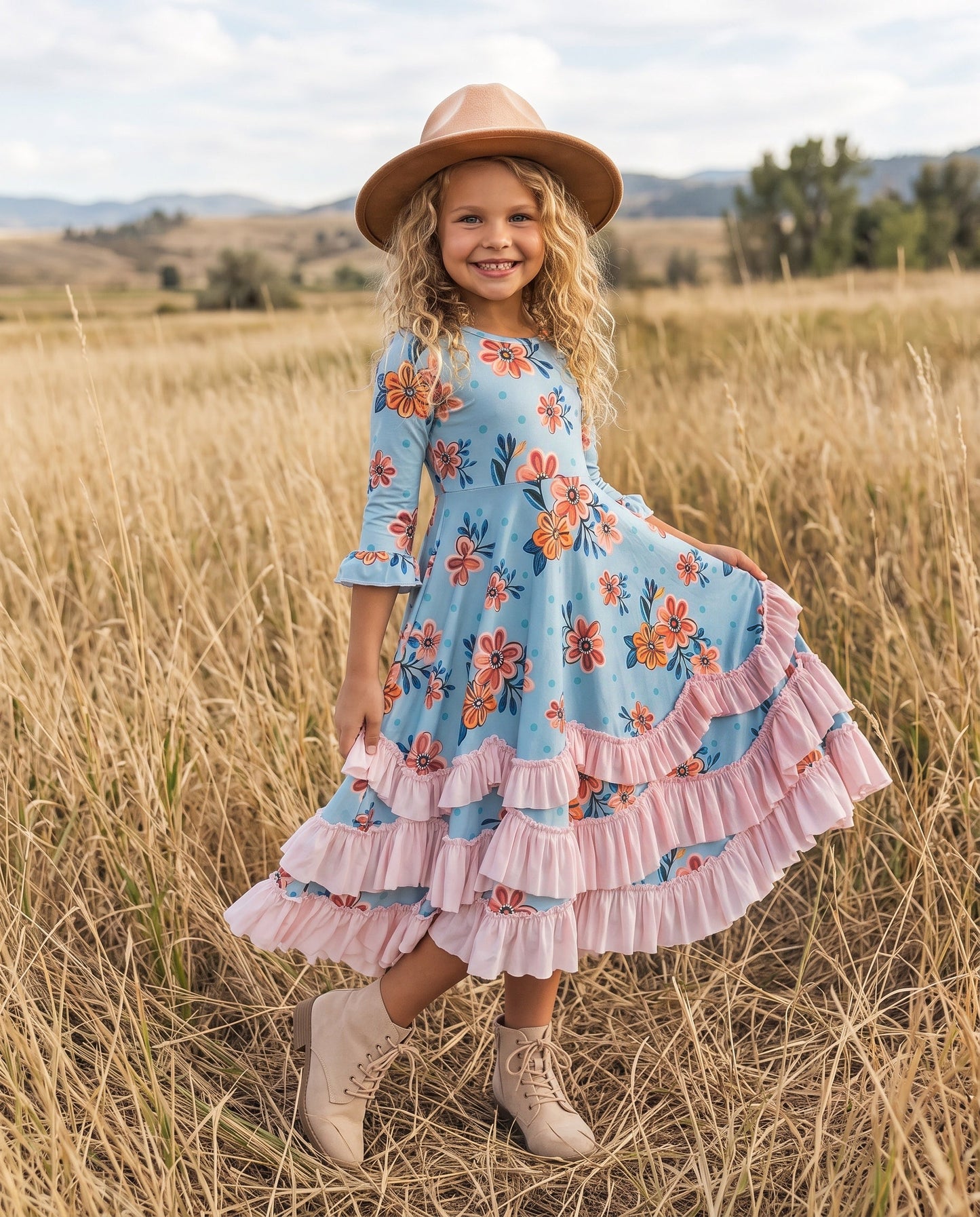 Bella Winter Garden Ruffles Dress