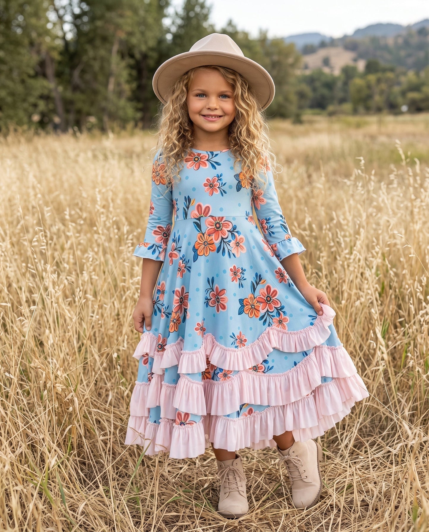 Bella Winter Garden Ruffles Dress