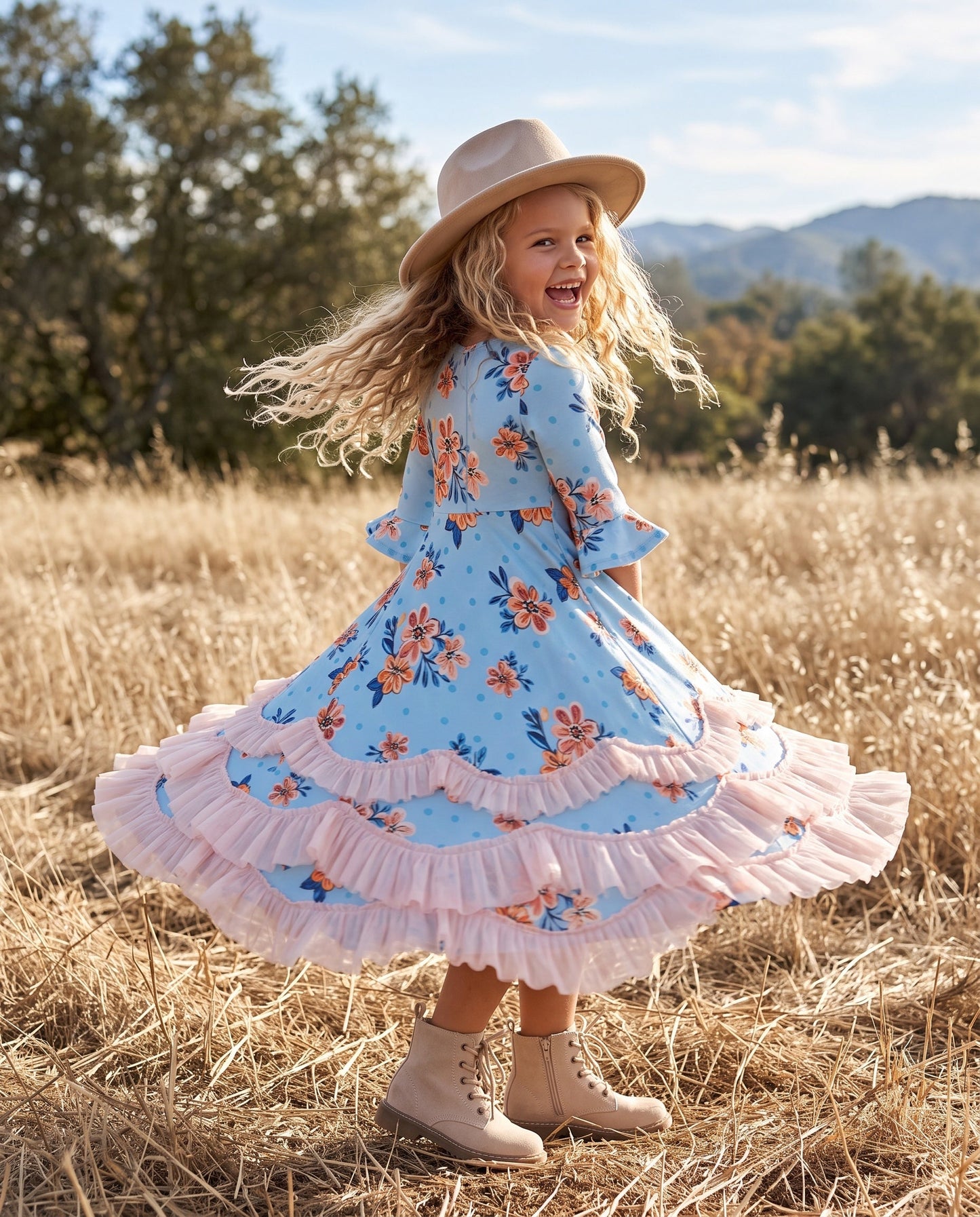 Bella Winter Garden Ruffles Dress