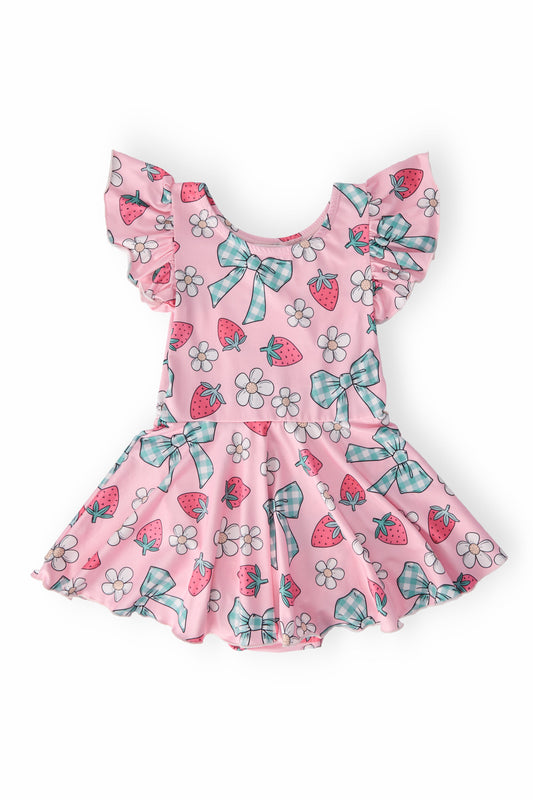 Berry Picnic S/S Twirl Leotard