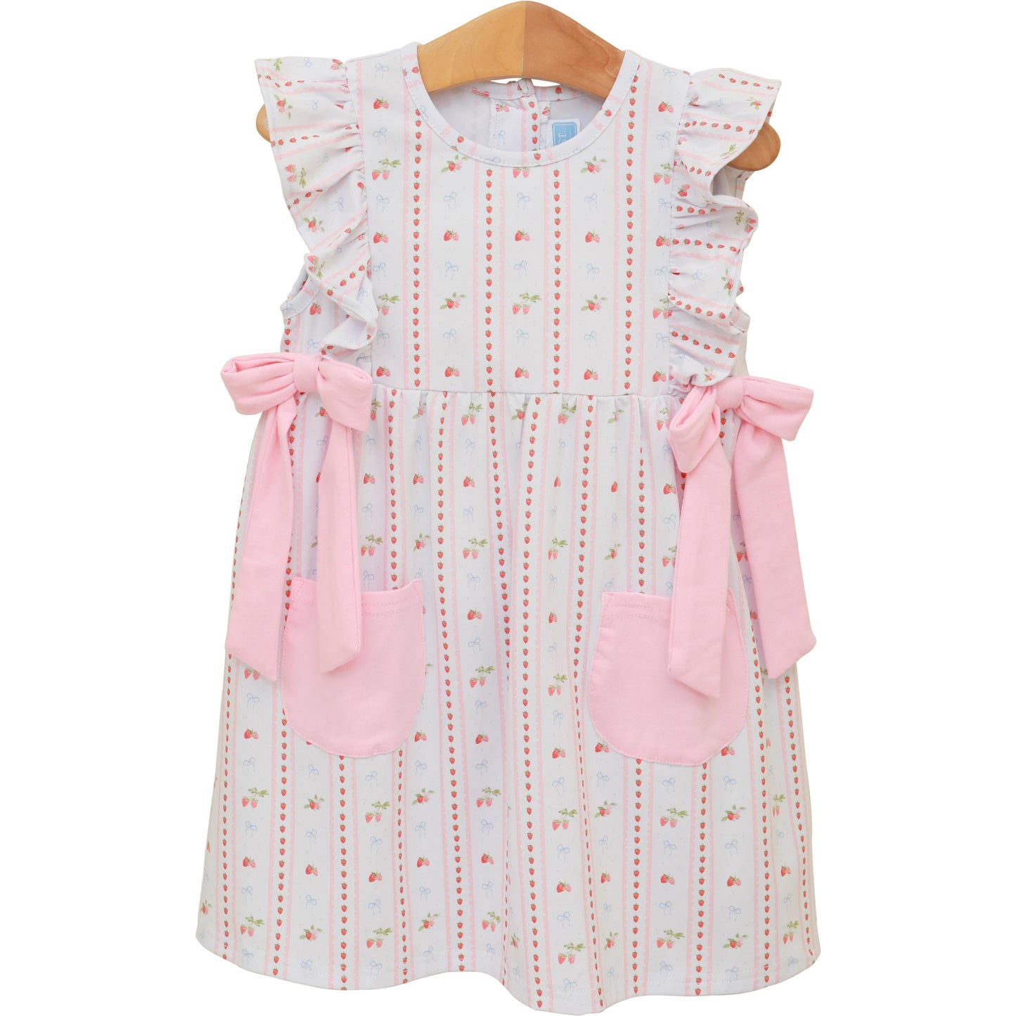 Girls Berry Sweet Pocket Dress