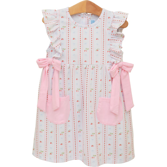 Girls Berry Sweet Pocket Dress