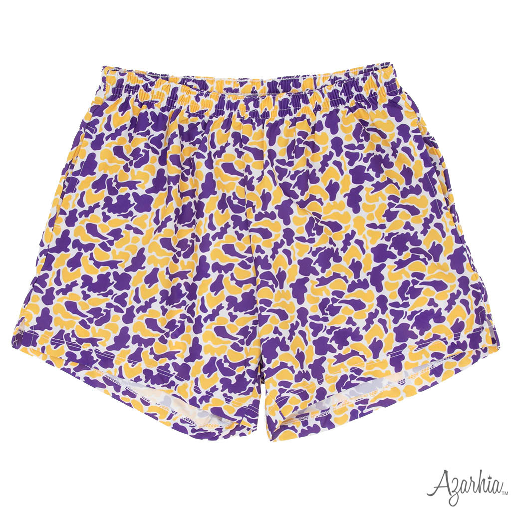 Billy Short – Tiger Camo in Purple & Gold