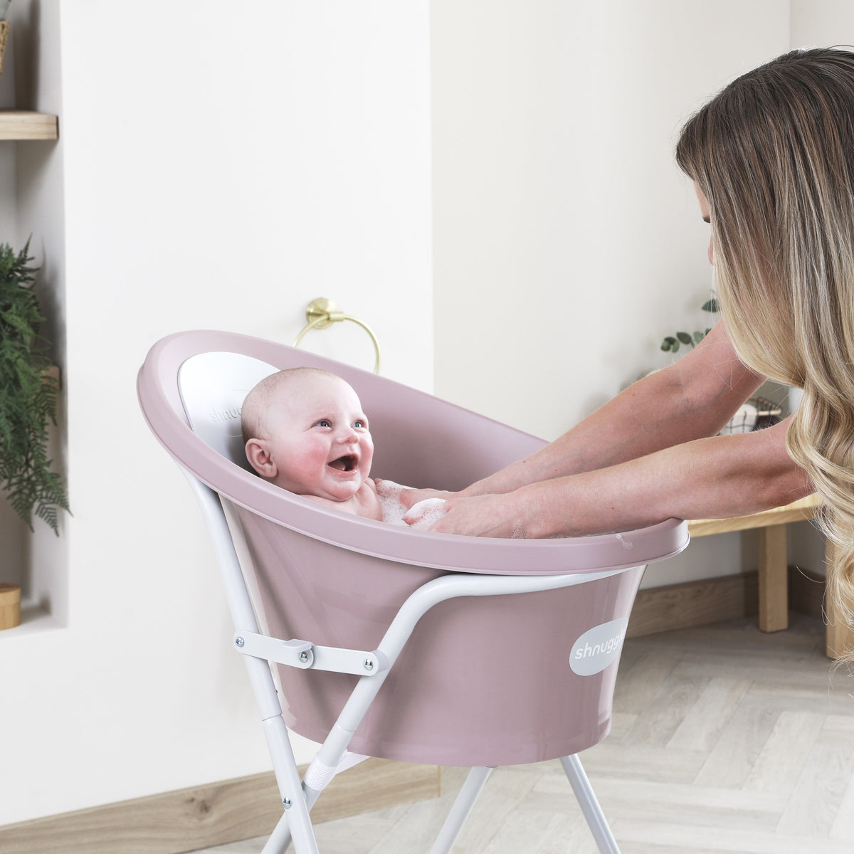 Shnuggle Newborn Bundle: Baby Bath & Accessories Bundle - 5-Piece Set | Cozy Support, Easy Cleanup & Sensory Fun