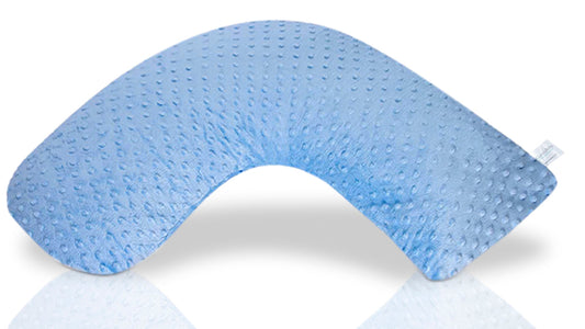 Luna Lullaby Nursing Pillow - Blue Dot Design | Comfortable Feeding Pillow for Mom & Baby