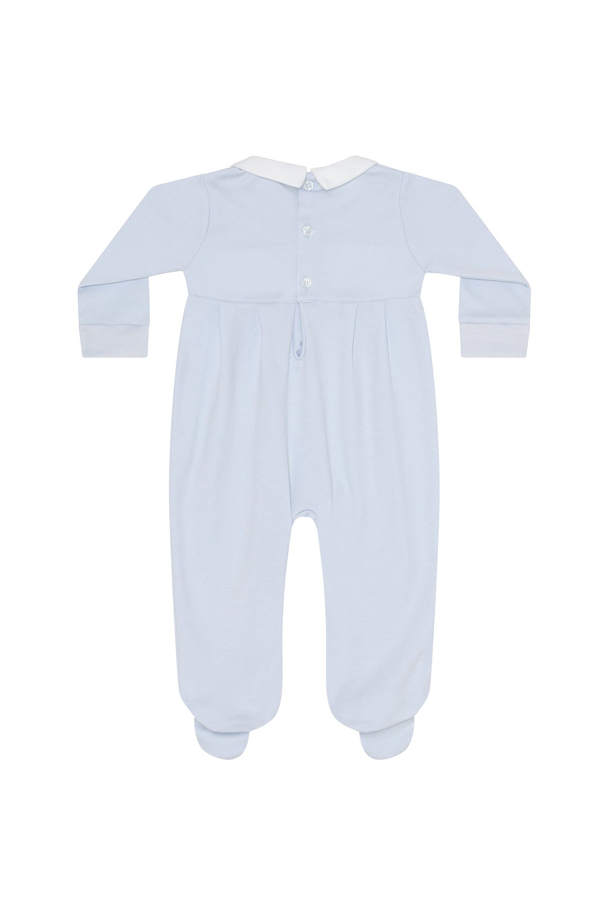Blue Pumpkin Patch Embroidered Footie