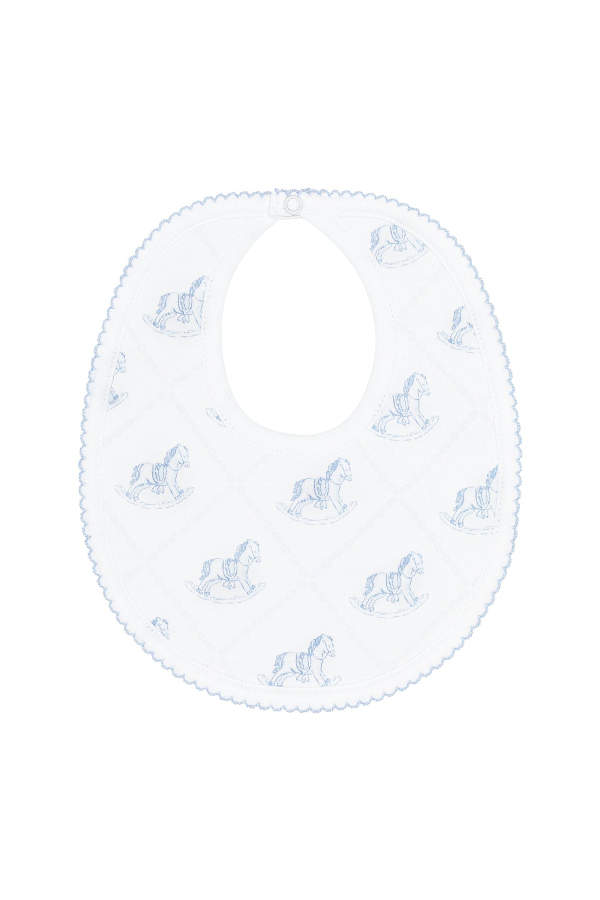 Blue Rocking Horse Bib