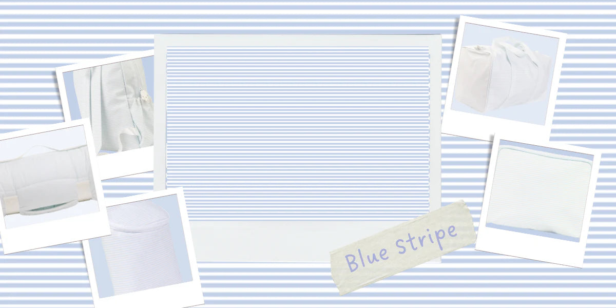 Apple of My Isla Light Blue Stripe Wipeable Large Backpack | Kids School Backpack | Bossier City, LA