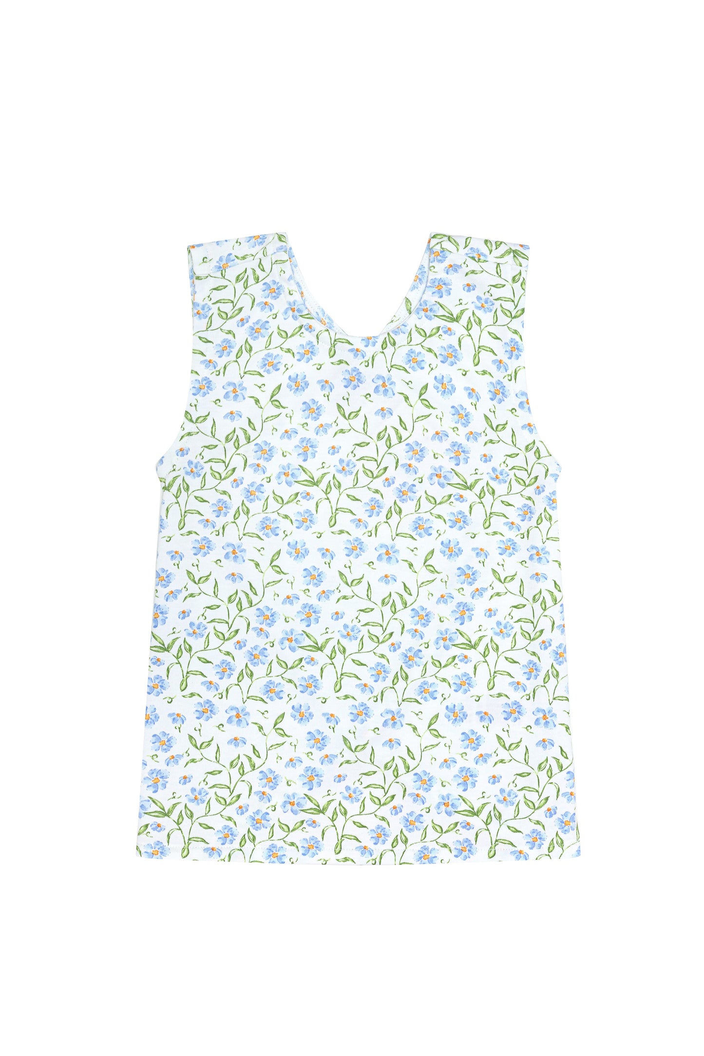 Blue Vines Print Summer Short Set