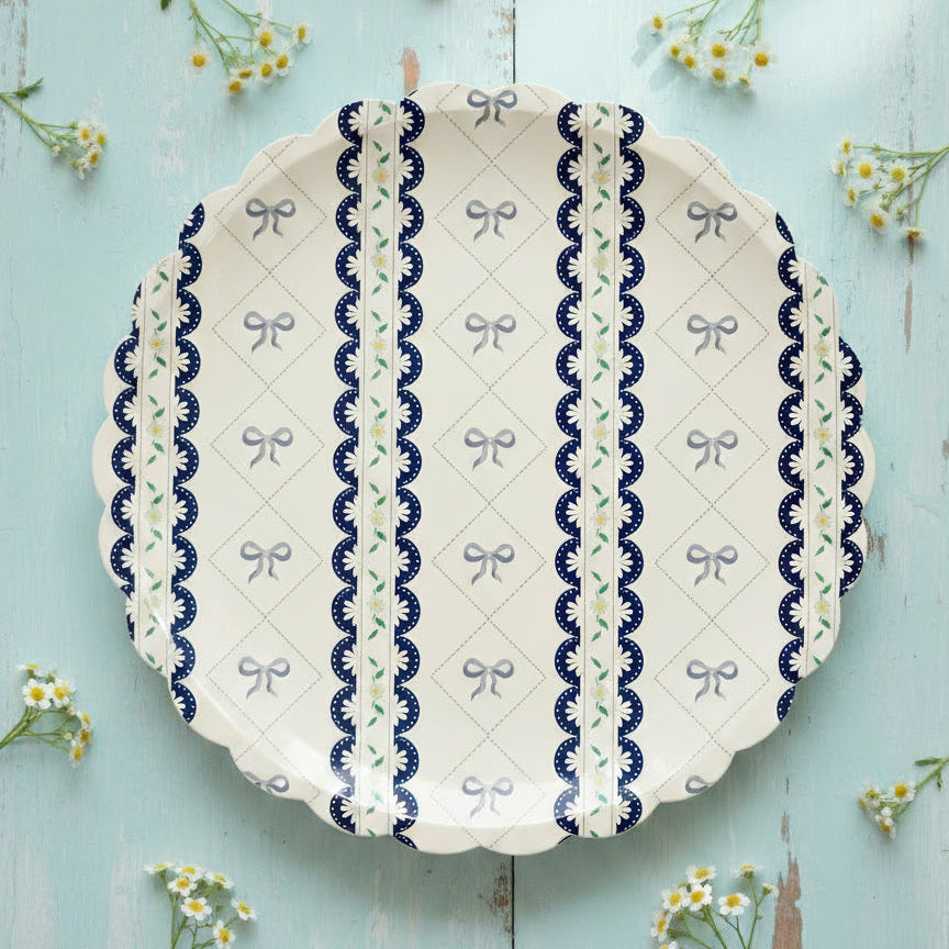 Blue Coquette Large Plates 10" (8 pack)