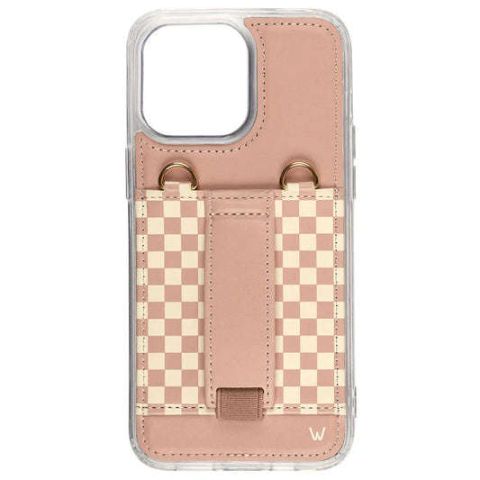 Blush Check Purse Case