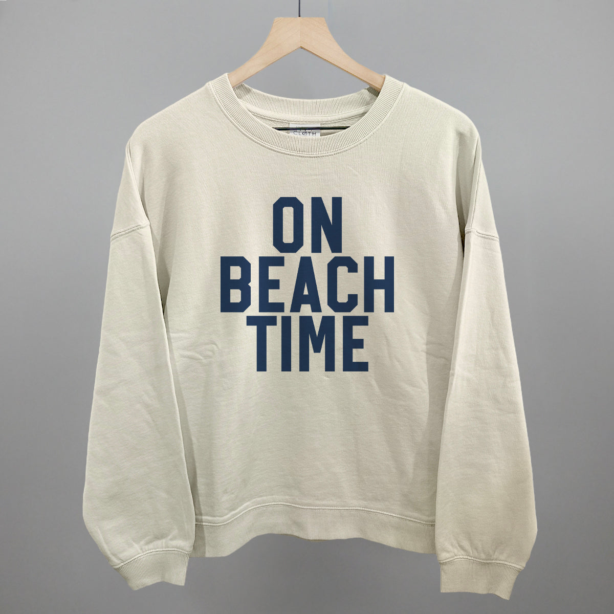 On Beach Time Block Letters