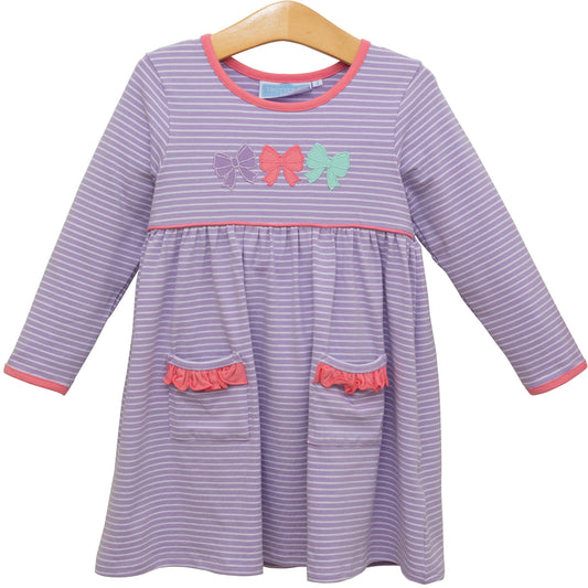 Bows Long Sleeve Dress