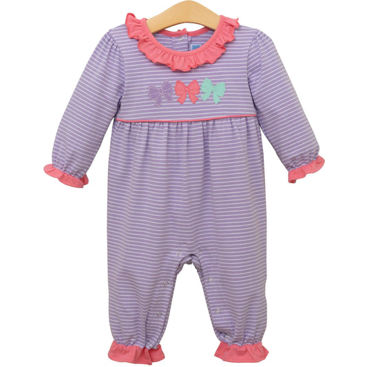 Bows Baby Girl Long Sleeve Romper