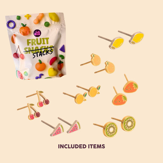 Mini Fruit Stud Earring Stack Pack (7 items)
