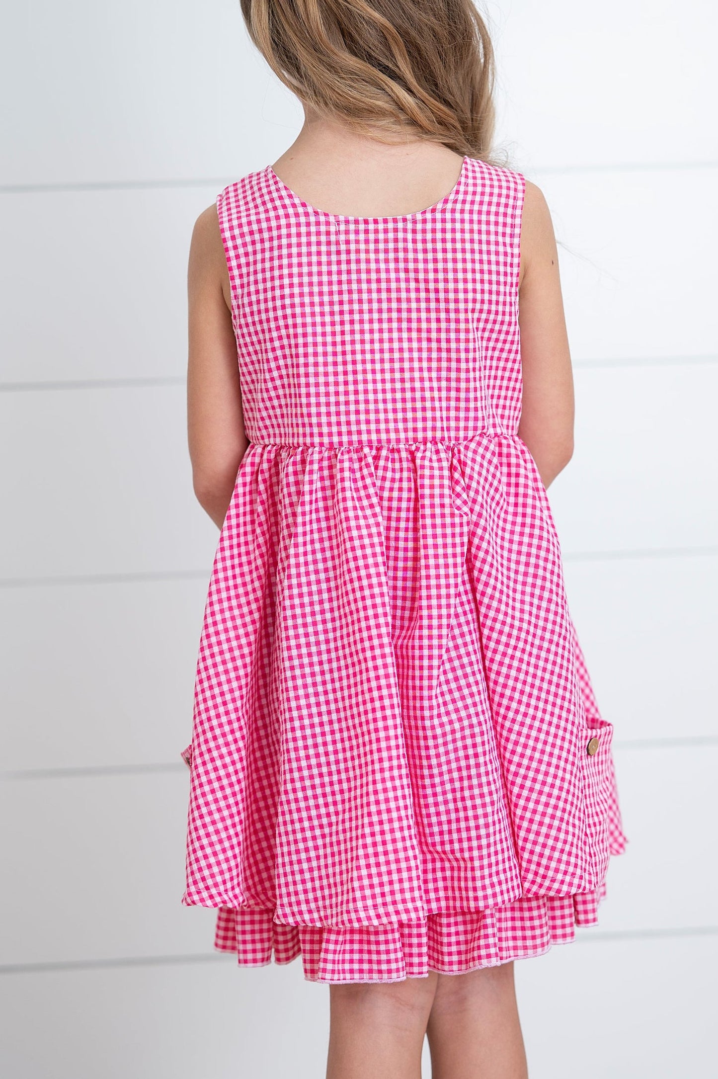 Brooke Hot Pink Gingham Dress